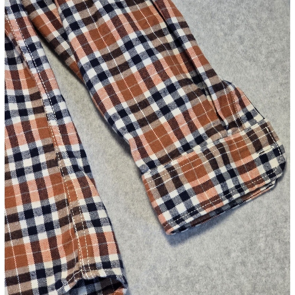 Eddie Bauer Button Down Shirt Mens 2XL Brown Plaid Relaxed Fit Gorpcore Outdoors - Picture 3 of 12